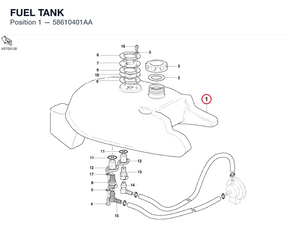 FUEL TANK 58610401AA diagram position