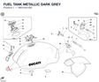 FUEL TANK METALLIC DARK GREY 58610441BD diagram position