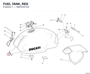 FUEL TANK, RED 58610441CA diagram position