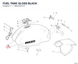 FUEL TANK GLOSS BLACK 58610441CT diagram position