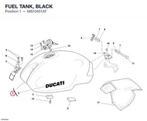 FUEL TANK, BLACK 58610451AT diagram position