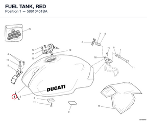 FUEL TANK, RED 58610451BA diagram position