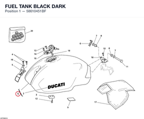 FUEL TANK BLACK DARK 58610451BF diagram position