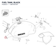 FUEL TANK, BLACK 58610451BT diagram position