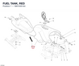 FUEL TANK, RED 58610461AA diagram position