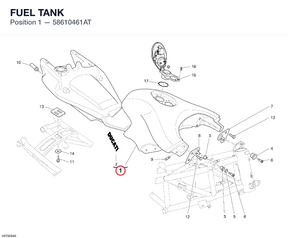 FUEL TANK 58610461AT diagram position