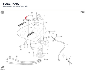 FUEL TANK 58610491AB diagram position