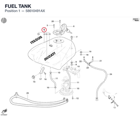 FUEL TANK 58610491AX diagram position