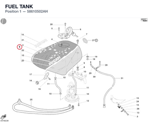 FUEL TANK 58610502AH diagram position