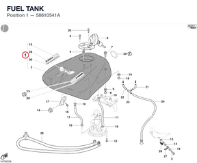 FUEL TANK 58610541A diagram position