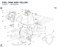 FUEL, TANK ASSY YELLOW 58610601AB diagram position