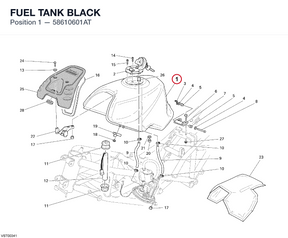 FUEL TANK BLACK 58610601AT diagram position