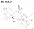 FUEL TANK, BLACK 58610621AT diagram position