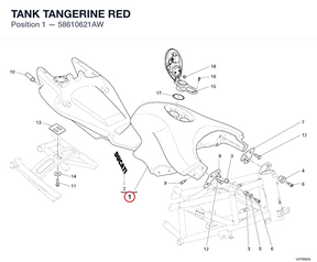 TANK TANGERINE RED 58610621AW diagram position