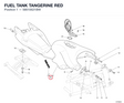 FUEL TANK TANGERINE RED 58610621BW diagram position