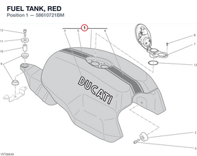 FUEL TANK, RED 58610721BM diagram position