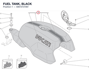 FUEL TANK, BLACK 58610721BV diagram position