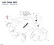 FUEL TANK, RED 58611601AA diagram position
