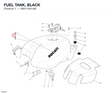 FUEL TANK, BLACK 58611601AB diagram position