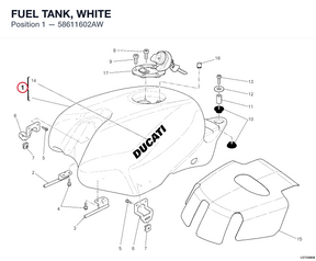 FUEL TANK, WHITE 58611602AW diagram position