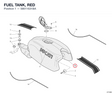 FUEL TANK, RED 58611631BA diagram position