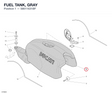 FUEL TANK, GRAY 58611631BF diagram position