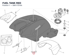 FUEL TANK RED 58611721AA diagram position