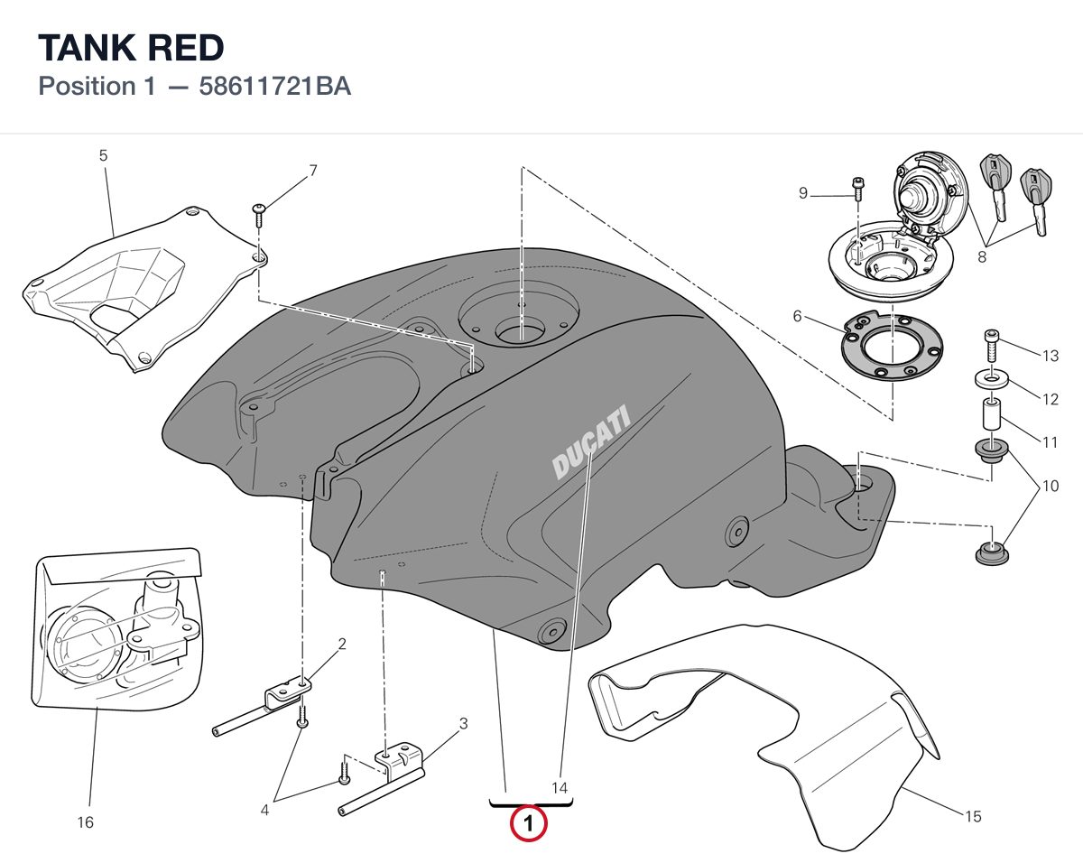 TANK RED 58611721BA diagram position