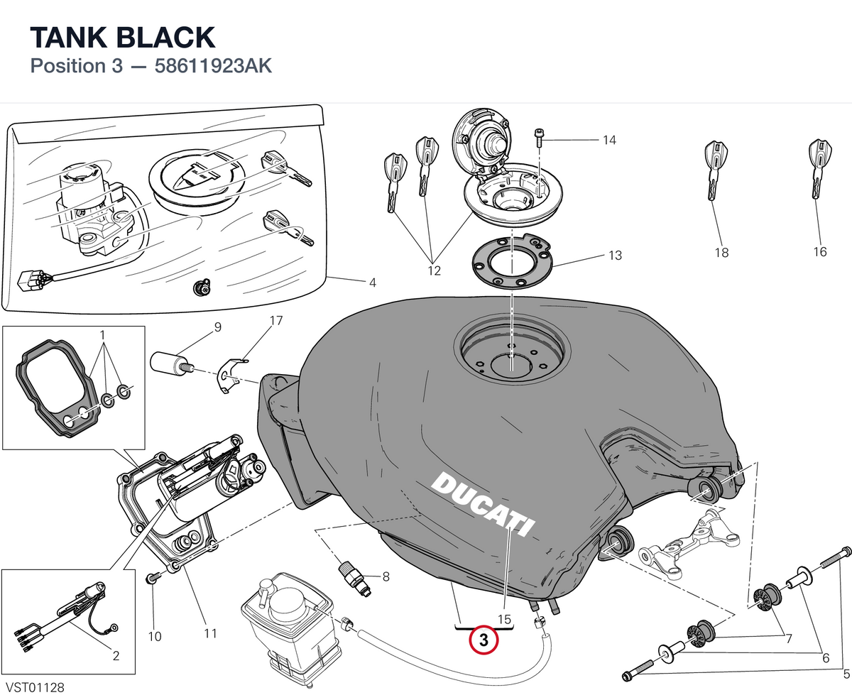 TANK BLACK 58611923AK diagram position
