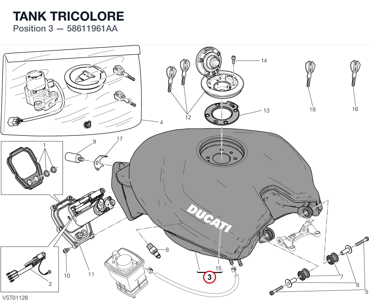 TANK TRICOLORE 58611961AA diagram position