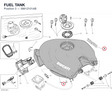 FUEL TANK 58612101AB diagram position