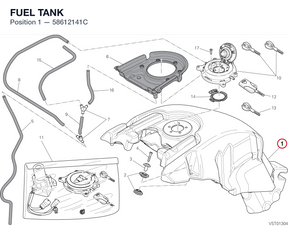 FUEL TANK 58612141C diagram position