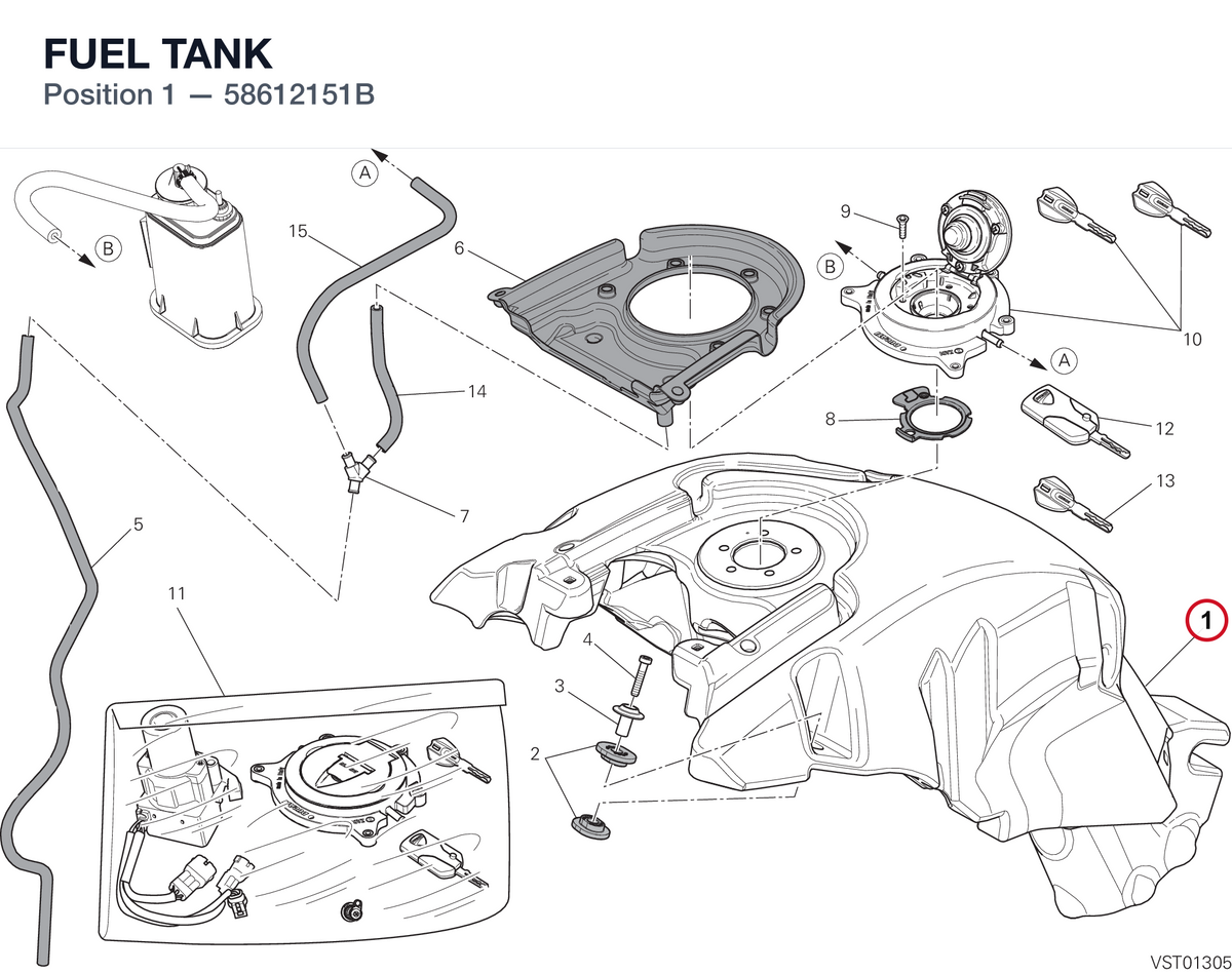 FUEL TANK 58612151B diagram position