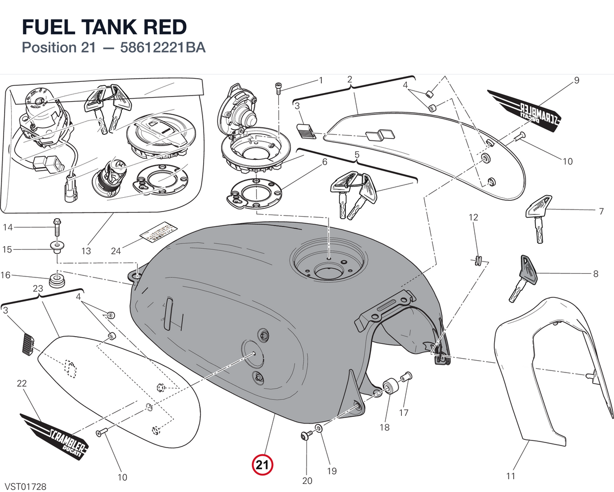 FUEL TANK RED 58612221BA diagram position
