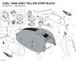 FUEL, TANK ASSY YELLOW STRIP BLACK 58612221BC diagram position
