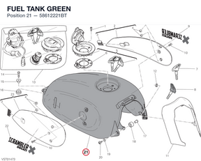 FUEL TANK GREEN 58612221BT diagram position