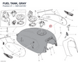 FUEL TANK, GRAY 58612221BV diagram position