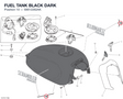 FUEL TANK BLACK DARK 58612262AK diagram position