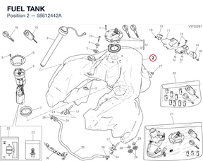 FUEL TANK 58612442A diagram position