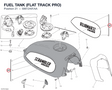FUEL TANK (FLAT TRACK PRO) 58612491AA diagram position
