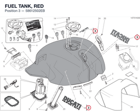 FUEL TANK, RED 58612502EB diagram position