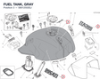 FUEL TANK, GRAY 58612502EJ diagram position