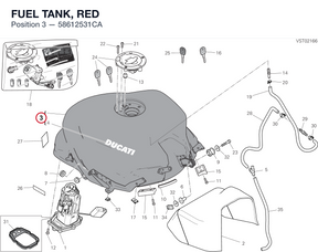 FUEL TANK, RED 58612531CA diagram position