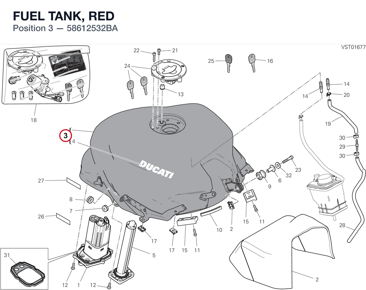FUEL TANK, RED 58612532BA diagram position