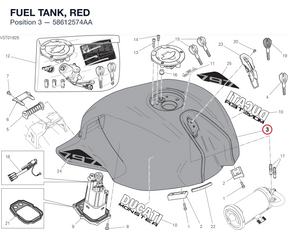 FUEL TANK, RED 58612574AA diagram position