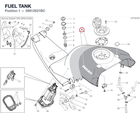 FUEL TANK 58612621BC diagram position