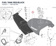 FUEL TANK RED/BLACK 58612621BD diagram position