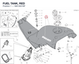 FUEL TANK, RED 58612621BF diagram position