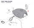 FUEL TANK, BLACK 58612661AB diagram position
