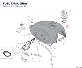 FUEL TANK, GRAY 58612661AC diagram position